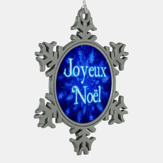 Joyeux Noё l - Snowburst Tin Sneeuwvlok Ornament (Links)