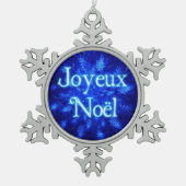 Joyeux Noё l - Snowburst Tin Sneeuwvlok Ornament (Voorkant)