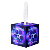 Joyeux Noёl - Bright Star Cube Ornament (Voorkant hoekig)