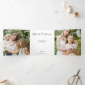 Joyeux Noël 12 Photo Blanc Tri-Fold Holiday (Intérieur)