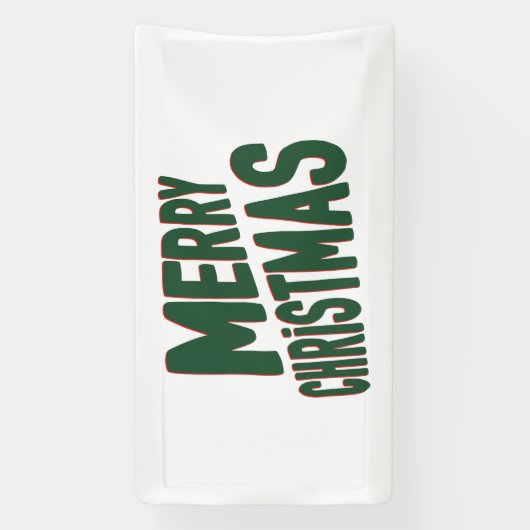 Joyeux Noël 1.6x3 Bannière en vinyle (Verticale)