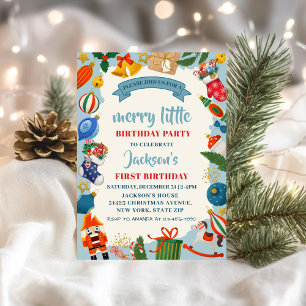 Joyeux Noël 1er anniversaire Invitation