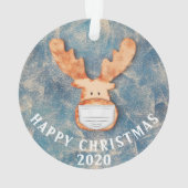Joyeux Noël 2020 Drôle Cerf avec Masque Visage (dos)