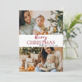 Joyeux Noël 2 photo Carte de vacances (Debout devant)