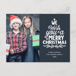 Joyeux Noël 2 photos Carte postale de vacances