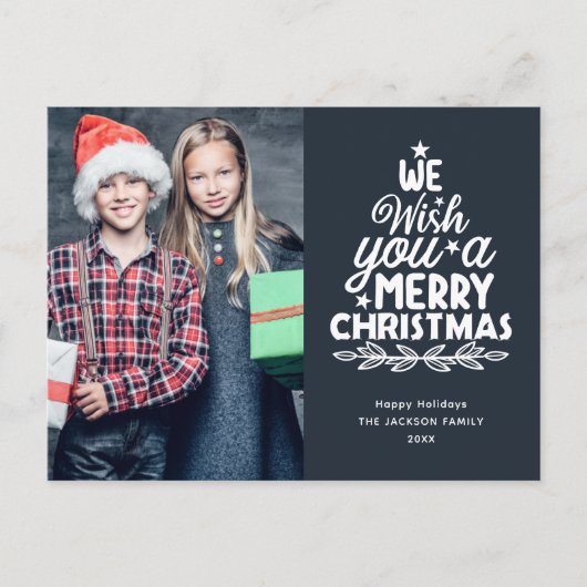 Joyeux Noël 2 photos Carte postale de vacances (Devant)