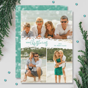 Joyeux Noël 3 Collage de photos Carte de vacances