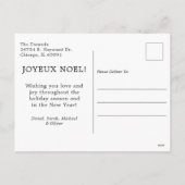 Joyeux Noel 3 foto Feestdagenkaart (Achterkant)