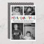 Joyeux Noël 3 photo Carte de vacances (Devant / Derrière)