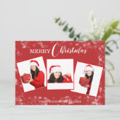 Joyeux Noël 3 Photo Collage Carte de vacances (Debout devant)