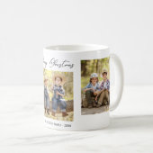 Joyeux Noël 3 Photo Collage Famille Café Mug (Devant droit)