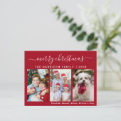 Joyeux Noël 3 Photo Holiday Carte postale (Debout devant)