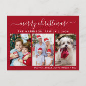 Joyeux Noël 3 Photo Holiday Carte postale (Devant)