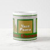 Joyeux Noël 3 photos de café vert Mug (Devant)