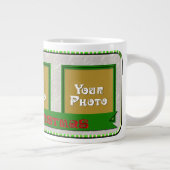 Joyeux Noël 3 photos de café vert Mug (Droite)