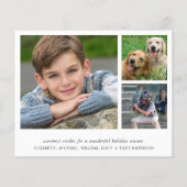 Joyeux Noël 4 Photo Budget Carte de vacances (Dos)