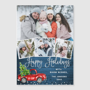 Joyeux Noël 4 PHOTO Carte magnétique de vacances