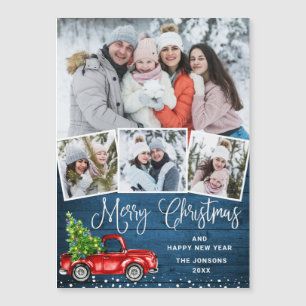 Joyeux Noël 4 PHOTO Carte magnétique de vacances