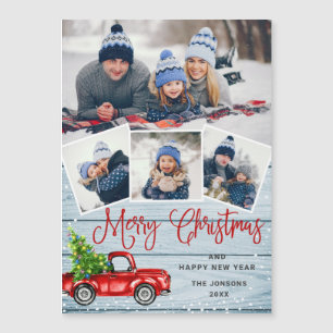Joyeux Noël 4 PHOTO Carte magnétique de vacances