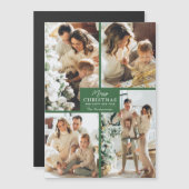 Joyeux Noël 4 Photo Collage Carte magnétique (Devant / Derrière)
