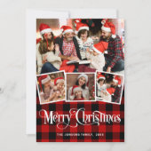 Joyeux Noël 4 PHOTO Grey Carte de vacances (Devant)