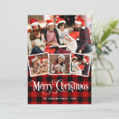 Joyeux Noël 4 PHOTO Grey Carte de vacances (Debout devant)