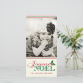 Joyeux Noel (4x8) Feestdagenkaart (Staand voorkant)