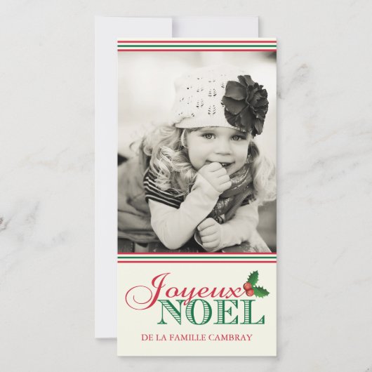 Joyeux Noel (4x8) Feestdagenkaart (Voorkant)