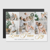 Joyeux Noël 5 PHOTO Grey Carte magnétique (Devant / Derrière)