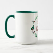 Joyeux Noël à gorge rubis colibris Mug (Gauche)