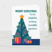 Joyeux Noël à la carte petit-fils (Devant)