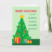 Joyeux Noël à la carte petit-fils (Devant)