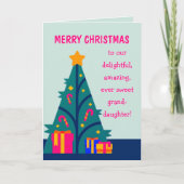 Joyeux Noël à la carte petite-fille (Devant)