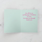 Joyeux Noël à la carte petite-fille (Intérieur)