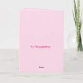 Joyeux Noël à la carte petite-fille (Dos)