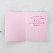 Joyeux Noël à la carte petite-fille (Intérieur)