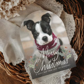 Joyeux Noël à la main Carte photo de vacances