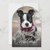 Joyeux Noël à la main Carte photo de vacances (Devant)