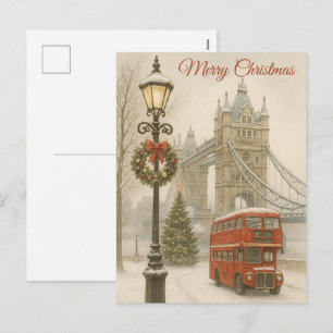 Joyeux Noël à Londres Carte postale – Cadeau