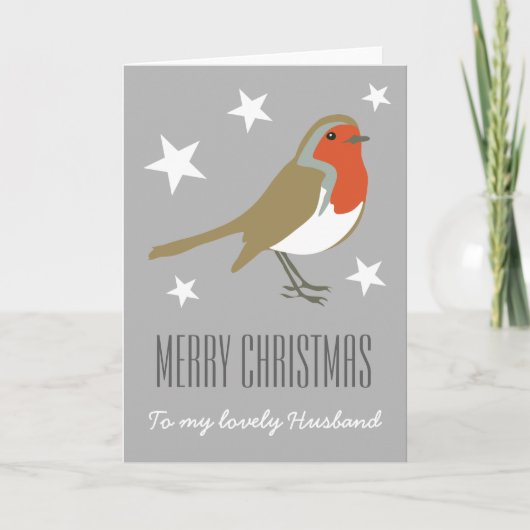 Joyeux Noël à ma belle carte Robin de mari (Devant)