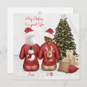 Joyeux Noël à ma meilleure amie Carte de Noël (Devant / Derrière)