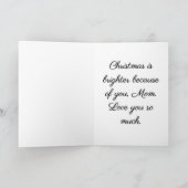 JOYEUX NOËL À MAMAN CARTE DE FÊTE (Intérieur)