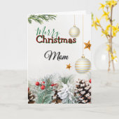 JOYEUX NOËL À MAMAN CARTE DE FÊTE (Fleur jaune)