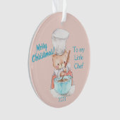 Joyeux Noël À Mon Petit Chef | Teddy Bear Orn (devant)