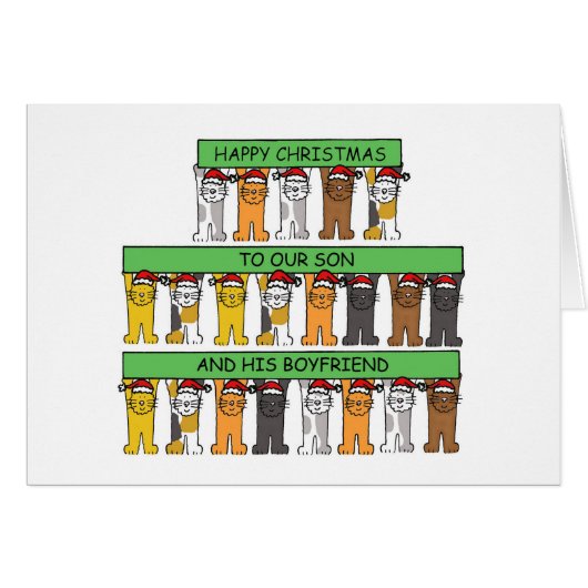 Joyeux Noël à Notre Fils et son copain (Devant horizontal)