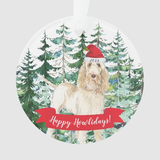 Joyeux Noël à Spinone Italiano (devant)