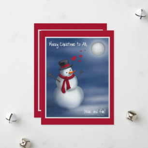 Joyeux Noël à tous, près et loin! Carte pour les f