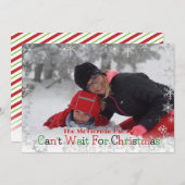 Joyeux Noël à venir - Carte photo flocon de neige (Devant / Derrière)