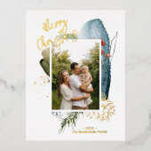 Joyeux Noël Abstrait Carte photo de vacances perso (Recto)