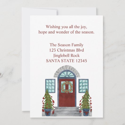 Joyeux Noël accueil Invitation (Dos)